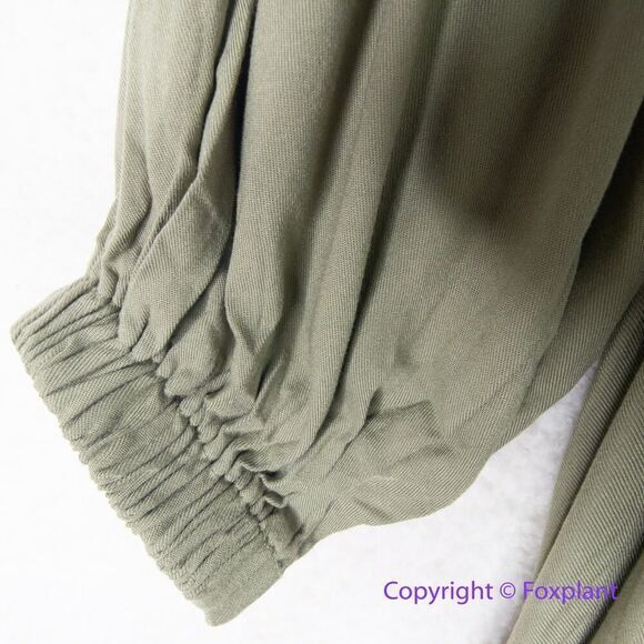 New! Eloquii Plus size Off The Shoulder Utility green‎ Jumpsuit , size 22 - Picture 11 of 15